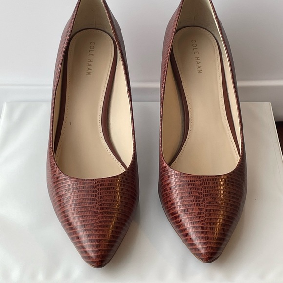 Cole Haan snakeskin heels, size 9 1/2 B, 3” heel - Picture 2 of 10